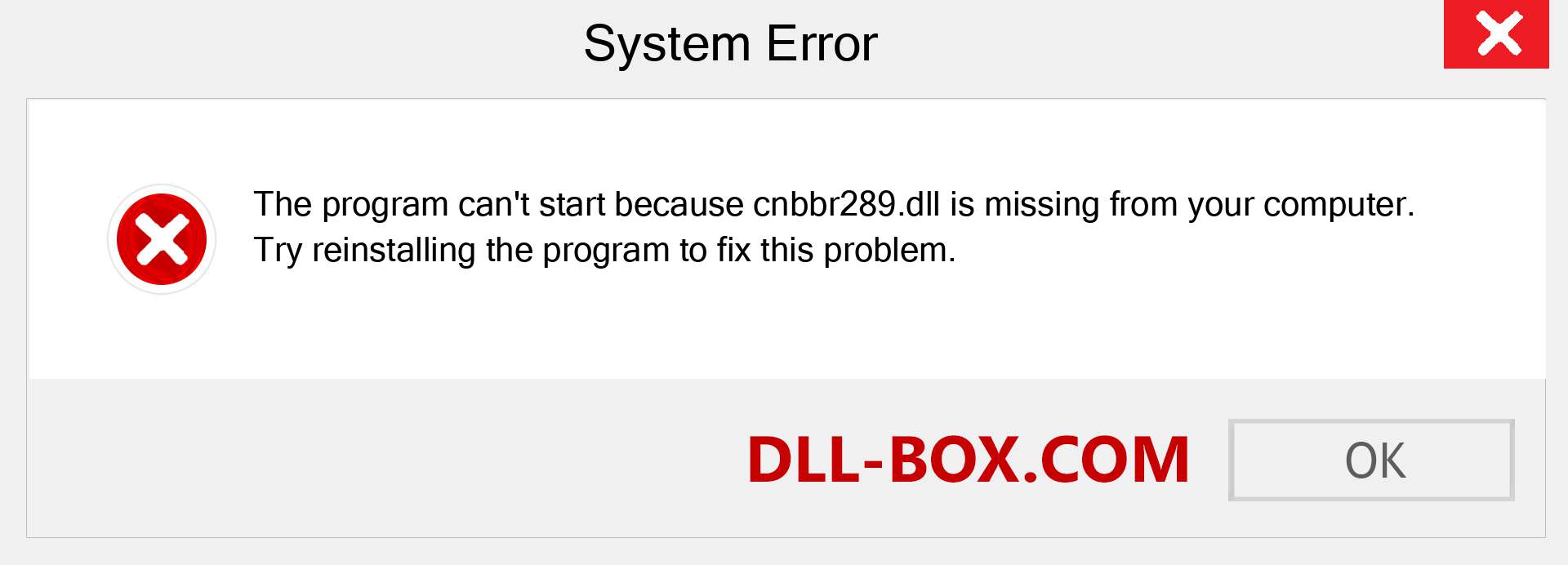  cnbbr289.dll file is missing?. Download for Windows 7, 8, 10 - Fix  cnbbr289 dll Missing Error on Windows, photos, images